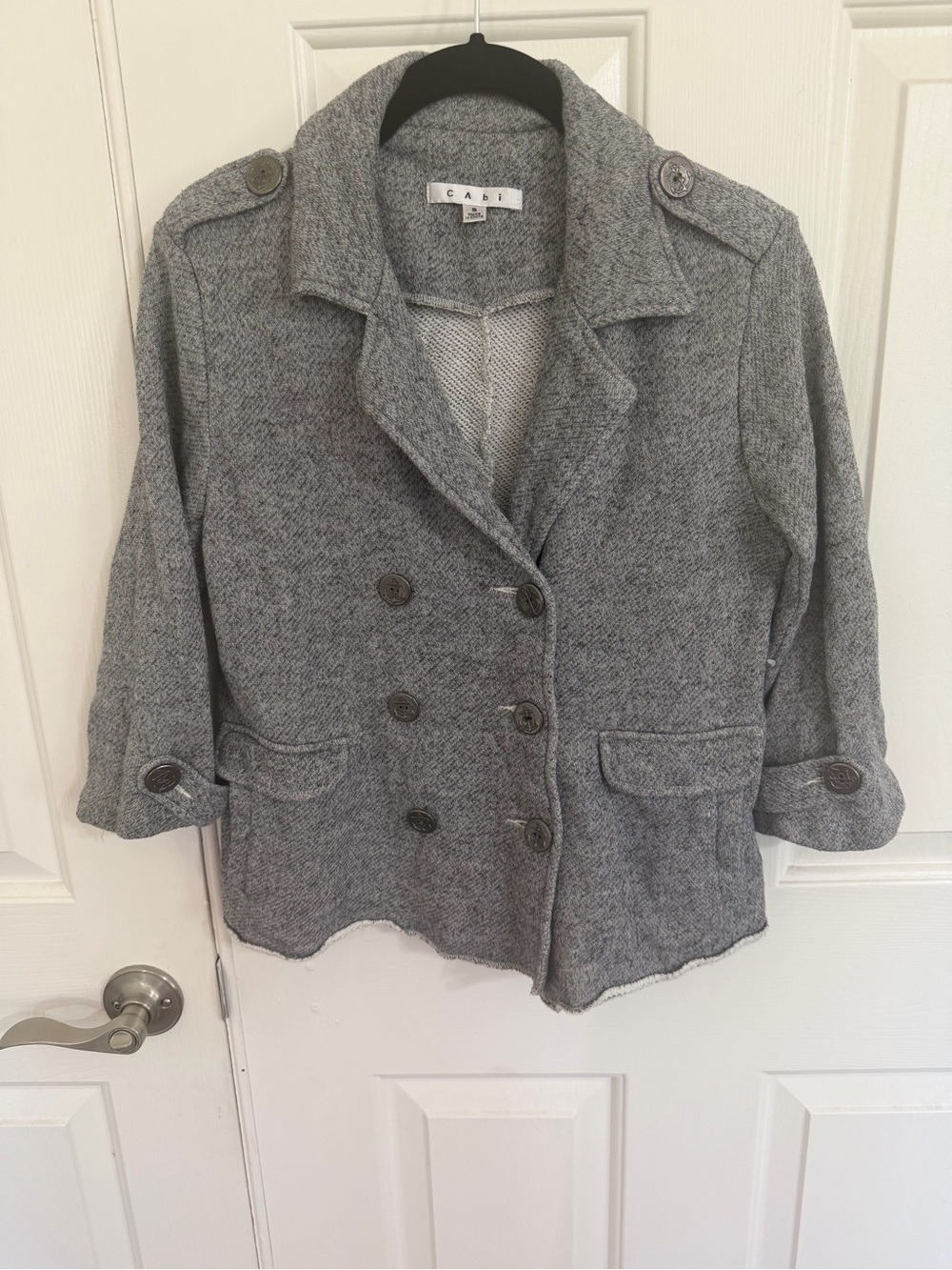 CAbi Shrunken Pea Coat - Gray Double-Breasted Pea Coat - Spring 2012